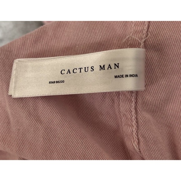 Cactus Man Ricky Singh Short Sleeve‎ Button Down Shirt Mens Size Medium Pink - Picture 4 of 11